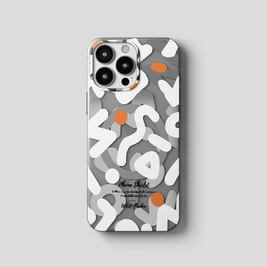 NeoWave –  White Unique Double layer 3D-Print Frosted MagSafe Case for iPhone 16 pro
