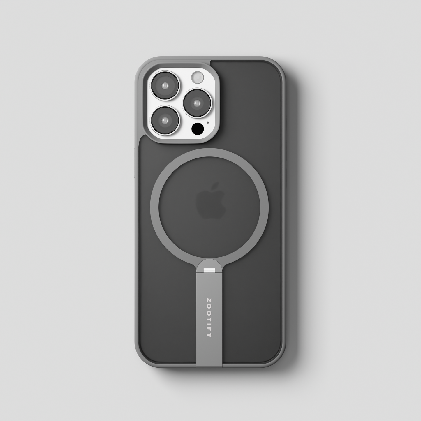 FroStand – Titanium Grey Matte MagSafe T-Stand Case for iPhone 16 pro