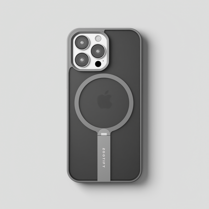 FroStand – Titanium Grey Matte MagSafe T-Stand Case for iPhone 16 pro