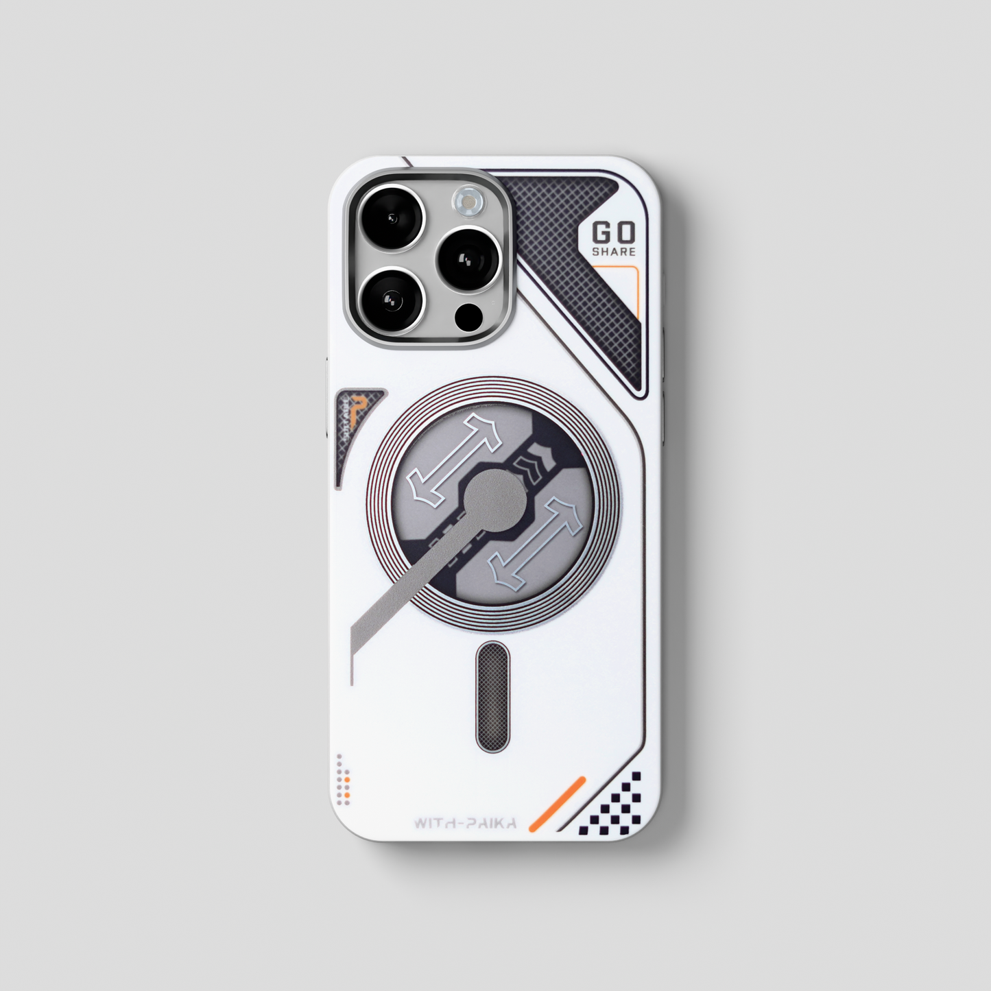 VectorEdge – White Modern Aesthetics Magsafe case for iPhone 15 pro