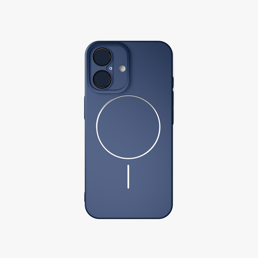 CamSafe –  Blue Minimal phone case with Kickstand & LensGuard for iPhone 16