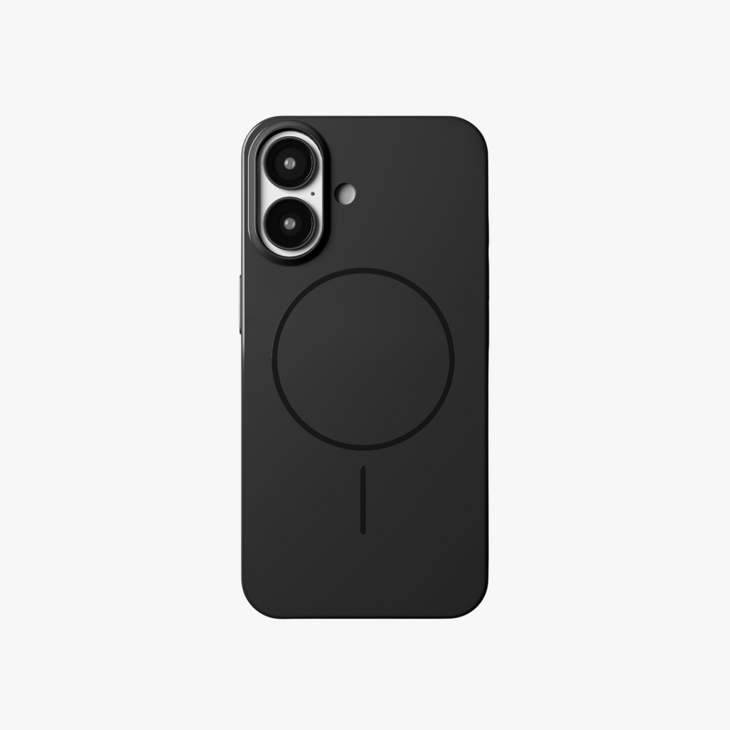 GlossCraft –  Black Classic Glossy Magsafe Phone Case for iPhone 16