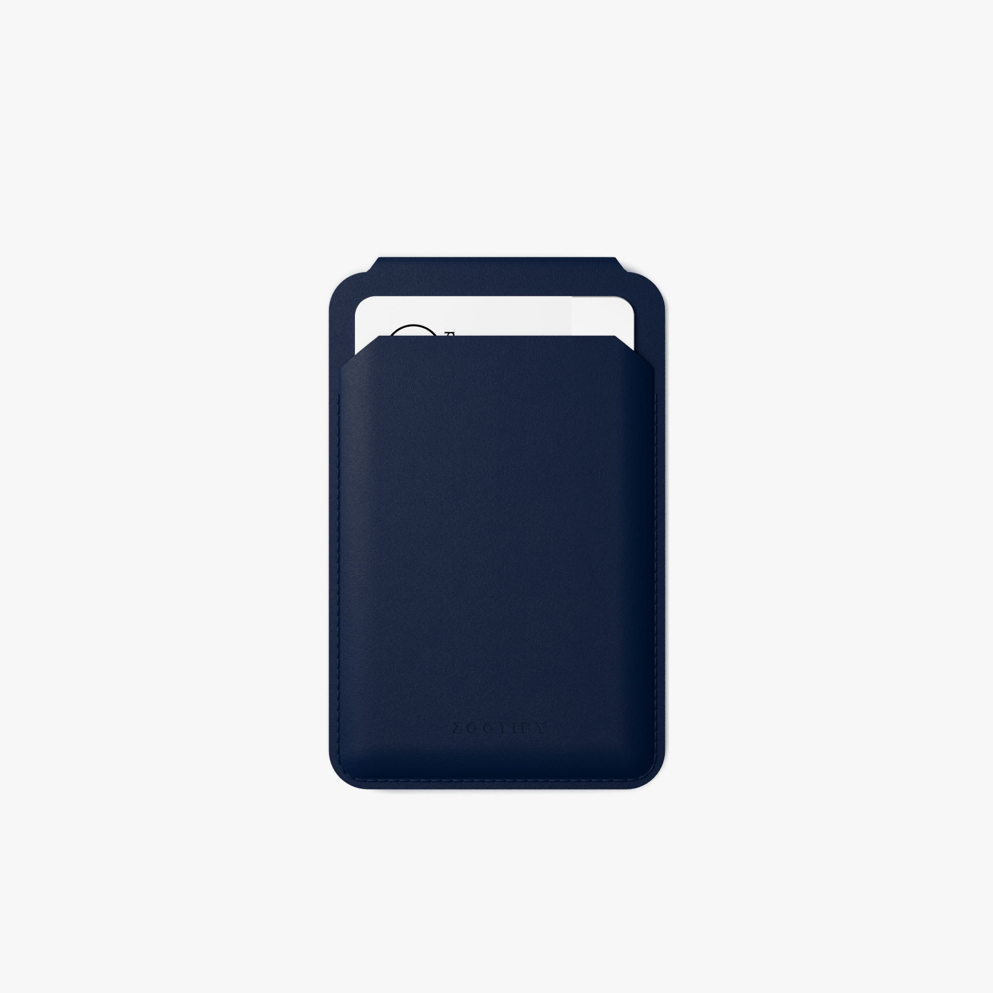 MagSafe Wallet – Navy Blue Premium Leatherite Slim Card Holder with Stand