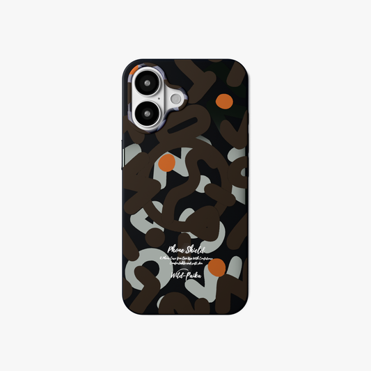 NeoWave – Black Double-layer Print Frosted MagSafe Phone Cover for iPhone 16