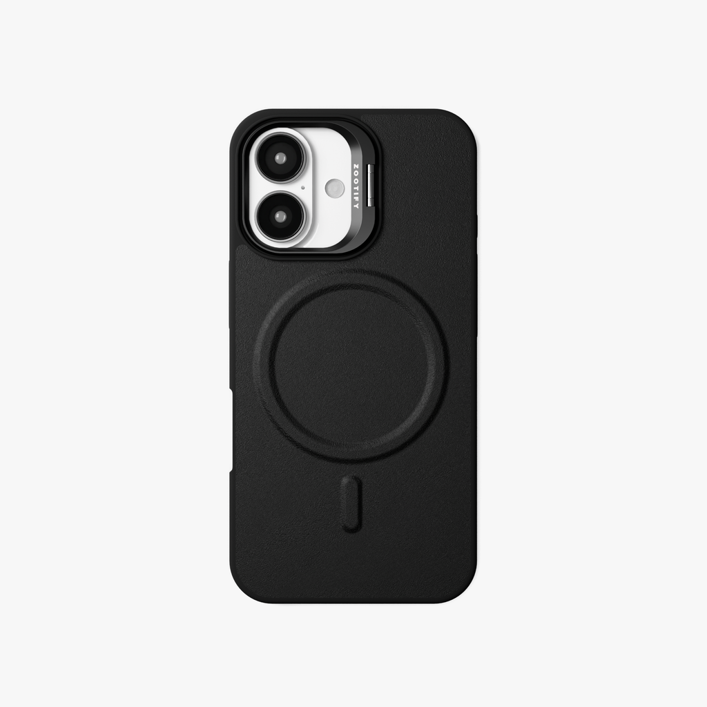 PrimoEdge – Black Luxe Leather Design Magsafe Case for iPhone 16