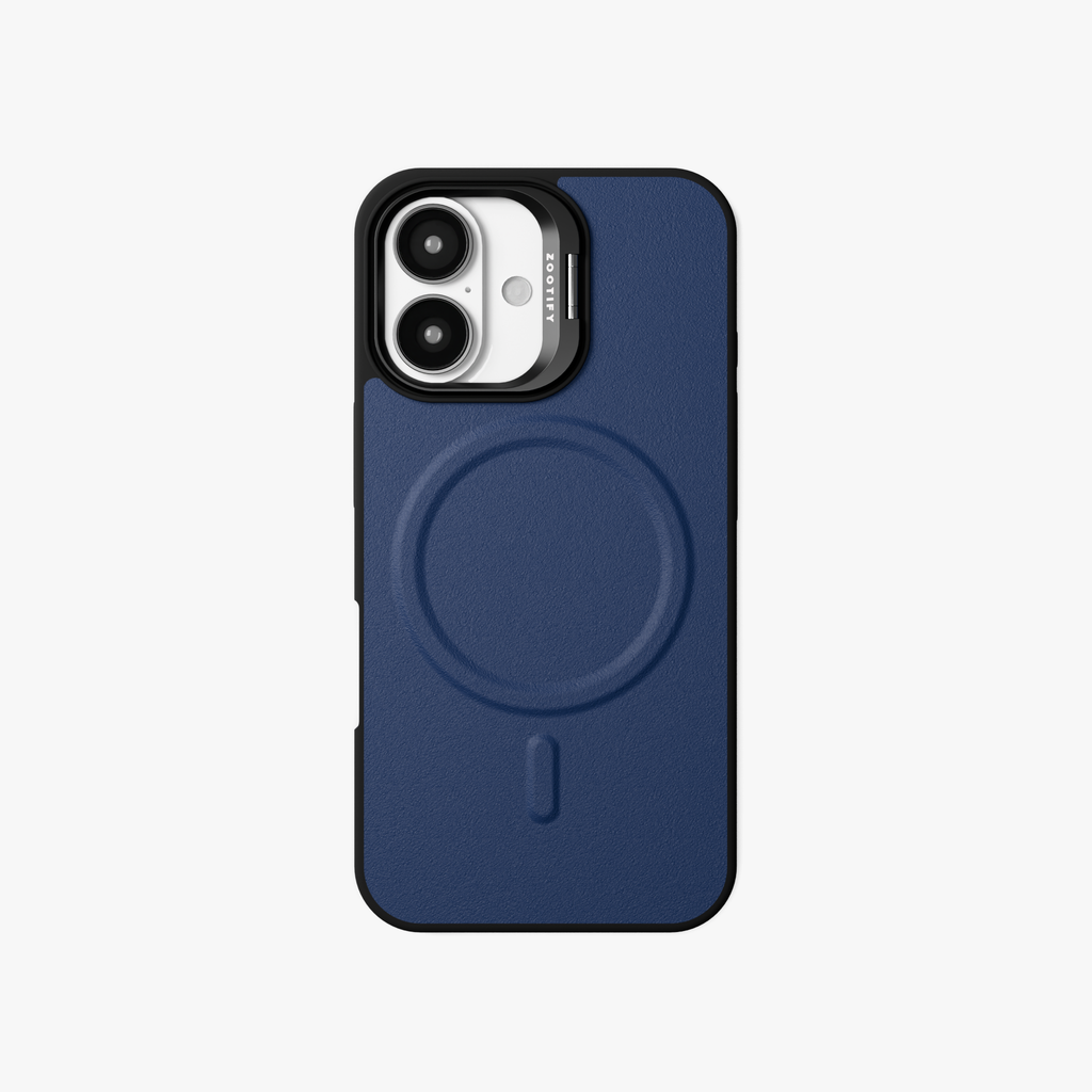 PrimoEdge – Blue Luxe Leather Design Magsafe Case for iPhone 16