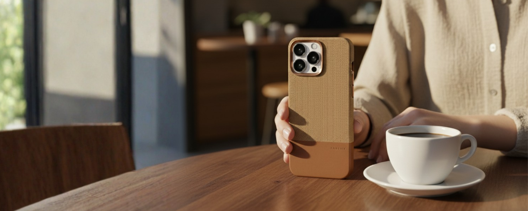 ForgeCraft – Brown Vintage Leather Grip Case for iPhone 16 pro max banner 1