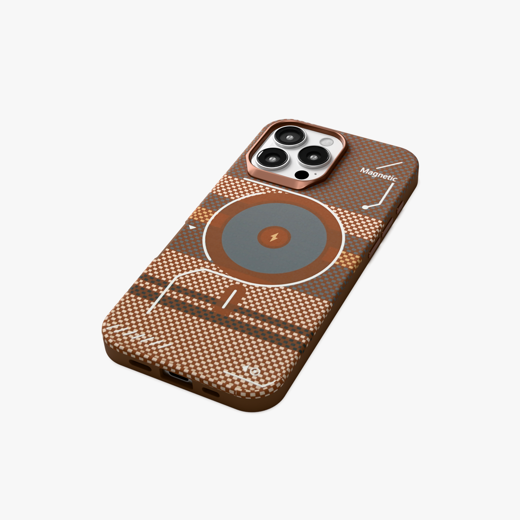 ArtiShell – Brown Detachable Layer Modular MagSafe Case for iPhone 16 pro