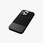 ForgeCraft – Black Vintage Leather Grip Case for iPhone 16 pro