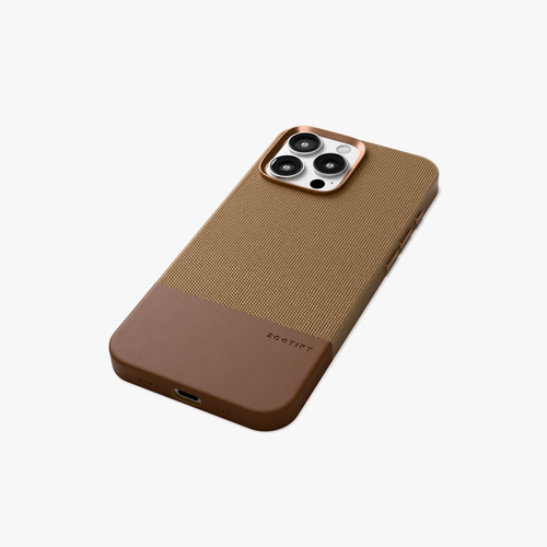 ForgeCraft – Brown Vintage Leather Grip Case for iPhone 16 pro