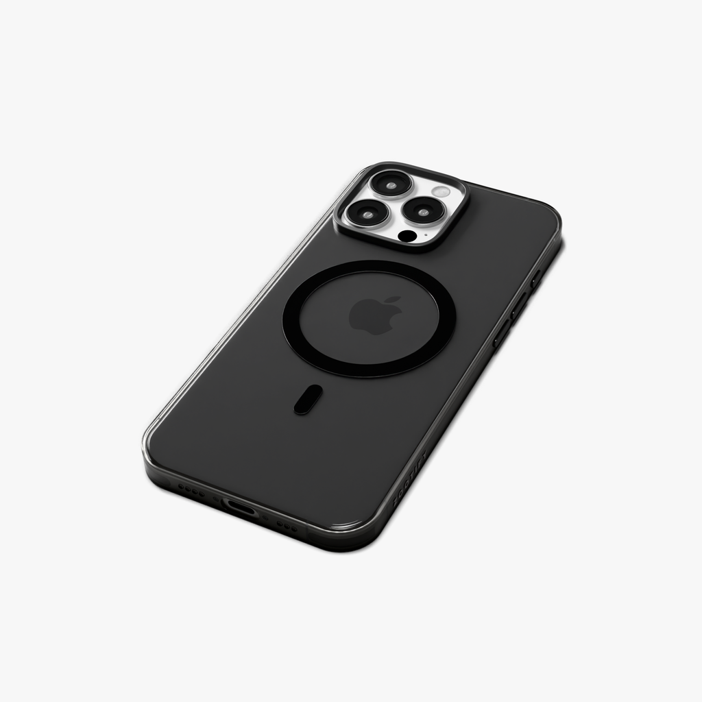 Ironclad Aura – Smoky Grey MagSafe Transparent Shield Case for iPhone 16 pro