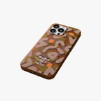 NeoWave –  Brown Unique Double-layer Print Frosted MagSafe Phone Cover for iPhone 16 pro
