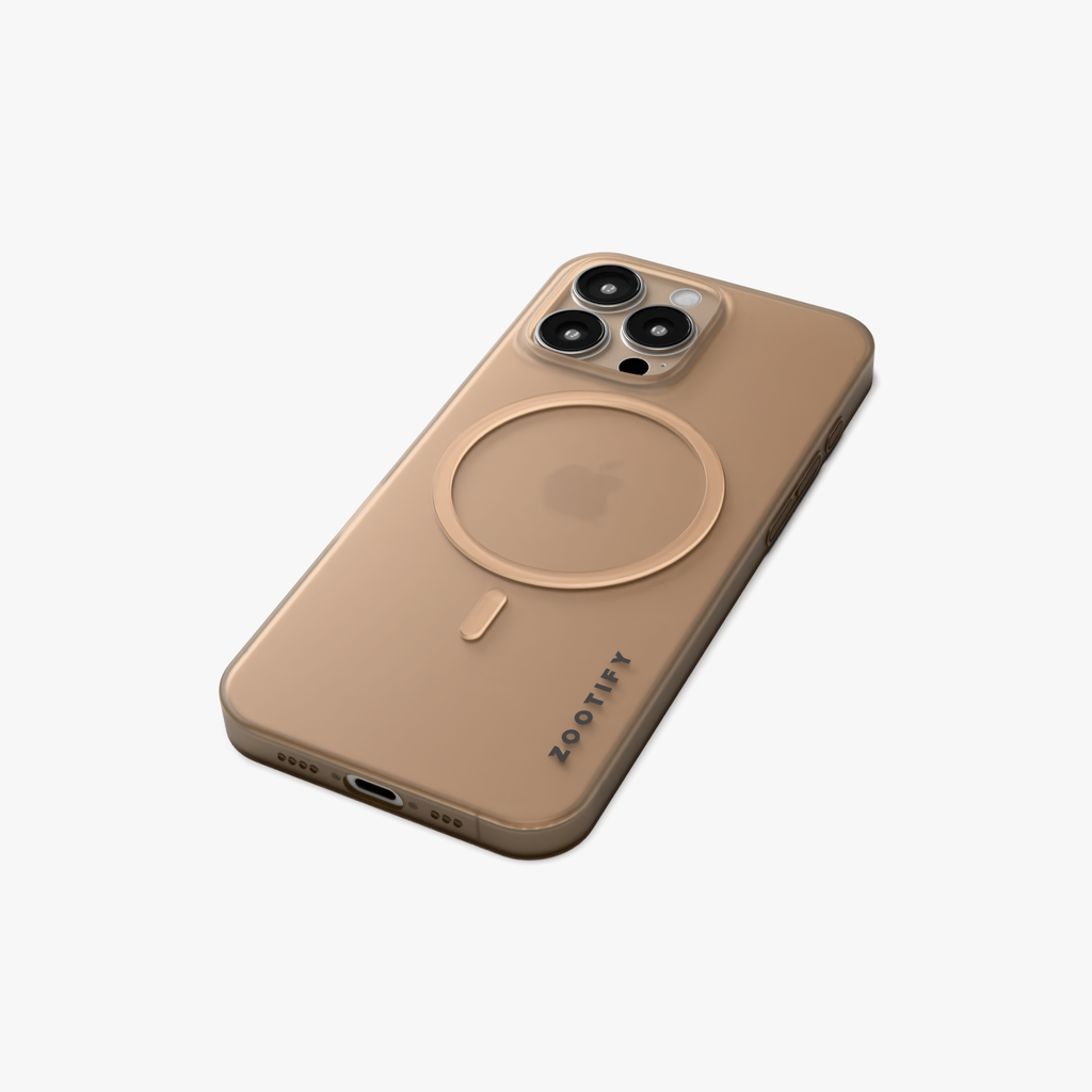 Textura – Brown PaperFeel MagSafe Case for iPhone 16 pro