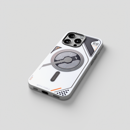 VectorEdge – White Modern Aesthetics Magsafe case for iPhone 15 pro