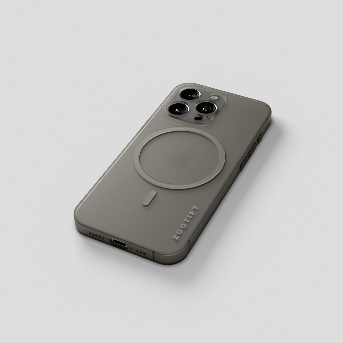 Textura –  Titanium Grey PaperFeel MagSafe Case for iPhone 15 pro