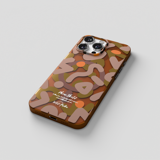 NeoWave – Brown Unique Double layer 3D-Print Frosted MagSafe Case for iPhone 16 pro max