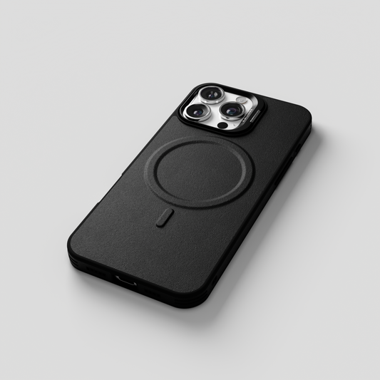 PrimoEdge – Black Luxe Leather design Magsafe case for iPhone 16 pro max