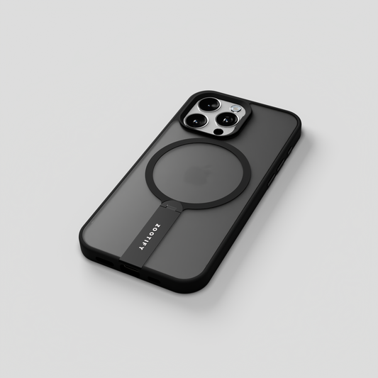 FroStand – Black Matte MagSafe T-Stand Case for iPhone 15 pro