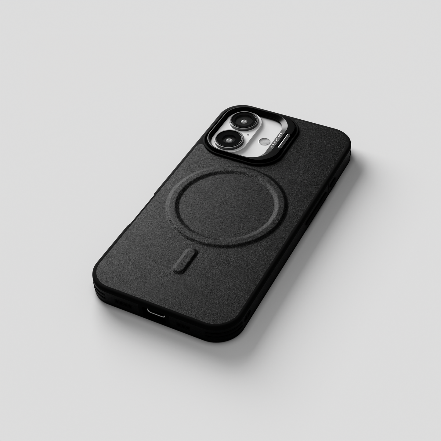 PrimoEdge – Black Luxe Leather Design Magsafe Case for iPhone 16