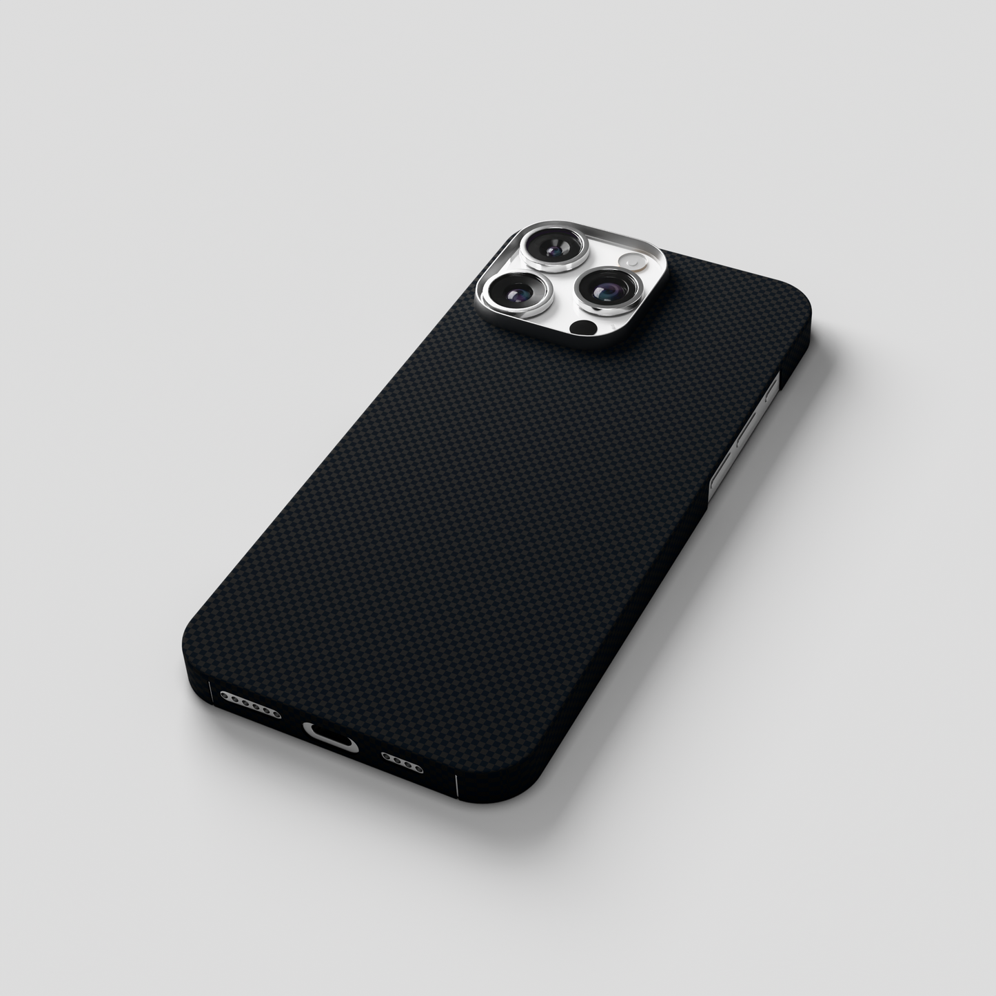 StealthForm – Black Kevlar Shield MagSafe Case for iPhone 16 pro max
