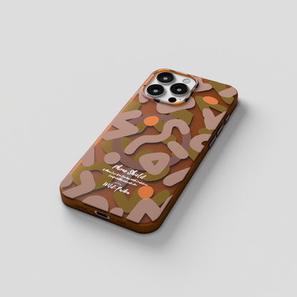 NeoWave –  Brown Unique Double layer 3D-Print Frosted MagSafe Case for iPhone 16 pro
