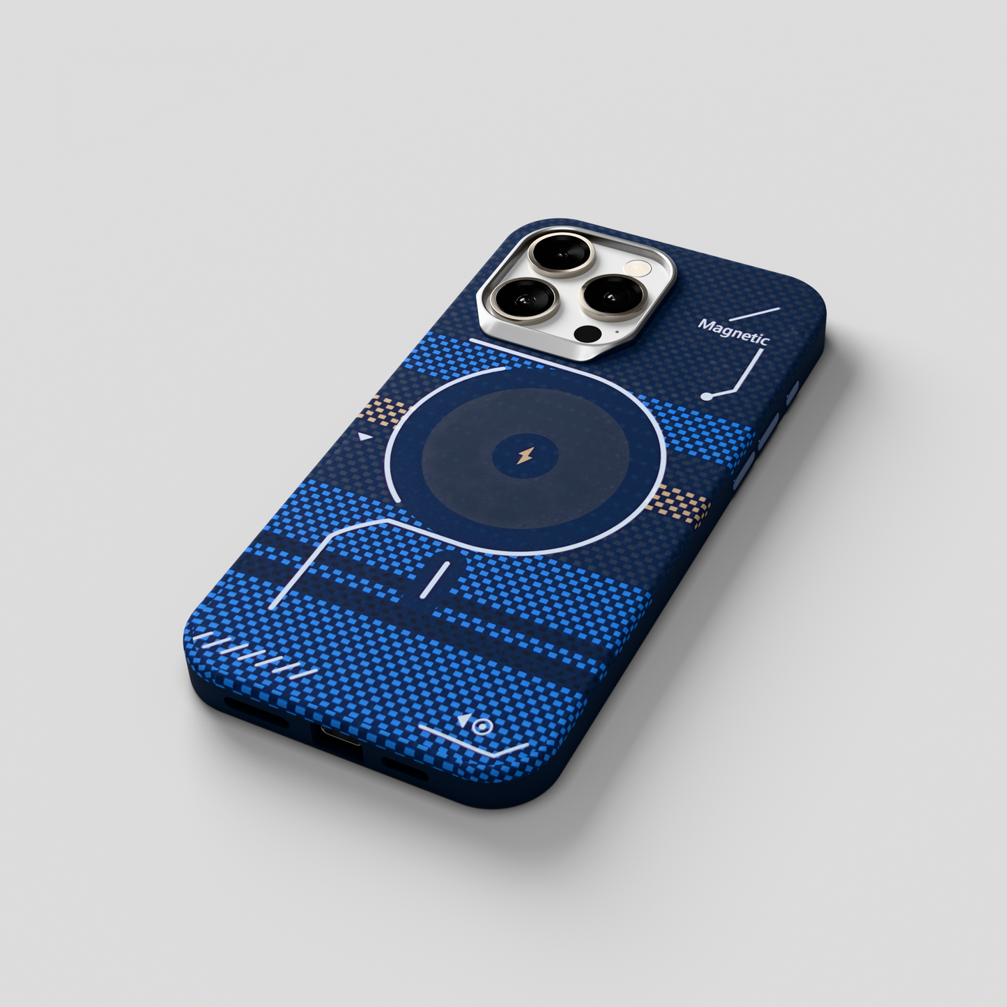 ArtiShell – Blue Detachable Layer Modular MagSafe Case for iPhone 15 pro max