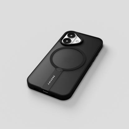 FroStand – Black Matte MagSafe T-Stand Case for iPhone 16