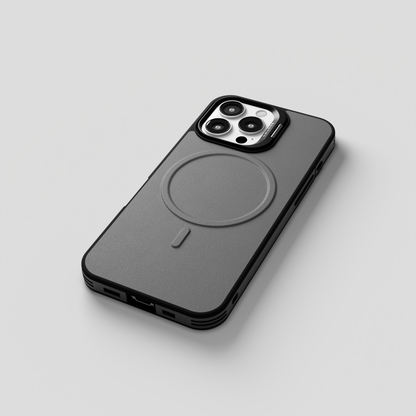 PrimoEdge – Grey Luxe Leather design Magsafe case for iPhone 16 pro