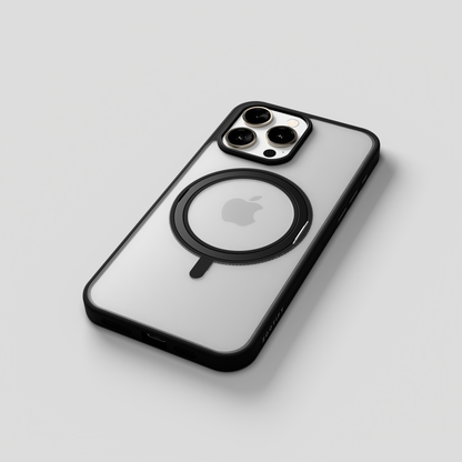 Orbit Grip – 360° Tactile O-Stand Clear transparent Case for iPhone 15 pro max