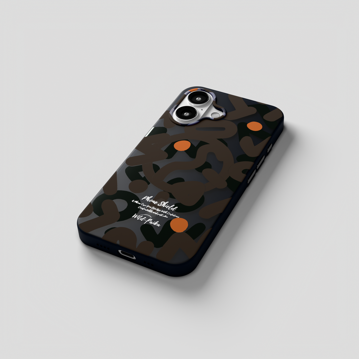 NeoWave – Black Unique Double layer 3D-Print Frosted MagSafe Case for iPhone 16