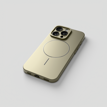 CamSafe –  Grey Minimal phone case with Kickstand & LensGuard for iPhone 15 pro