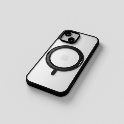 Orbit Grip – 360° Tactile O-Stand Clear transparent Case for iPhone 15