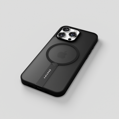 FroStand –  Black Matte MagSafe T-Stand Case for iPhone 16 pro max