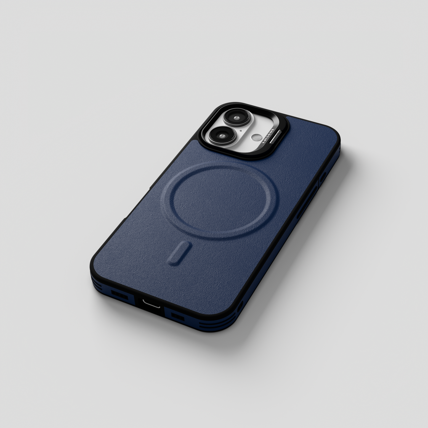 PrimoEdge – Blue Luxe Leather Design Magsafe Case for iPhone 16