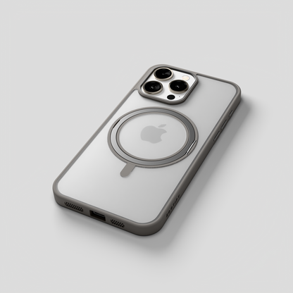 Orbit Grip – 360° Tactile O-Stand Clear transparent Case for iPhone 15 pro max