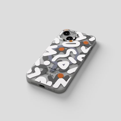 NeoWave – Unique Double-layer Print Frosted MagSafe Phone Cover for iPhone 15