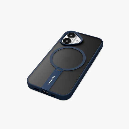 FroStand – Blue Matte MagSafe T-Stand Case for iPhone 16