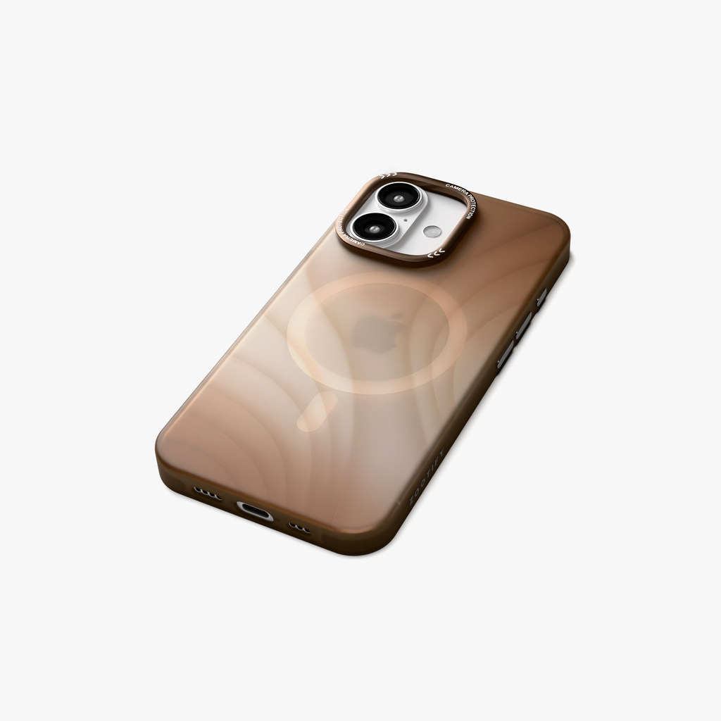 MeteorGlow – Brown Unique Frosted Finish MagSafe Case for iPhone 16