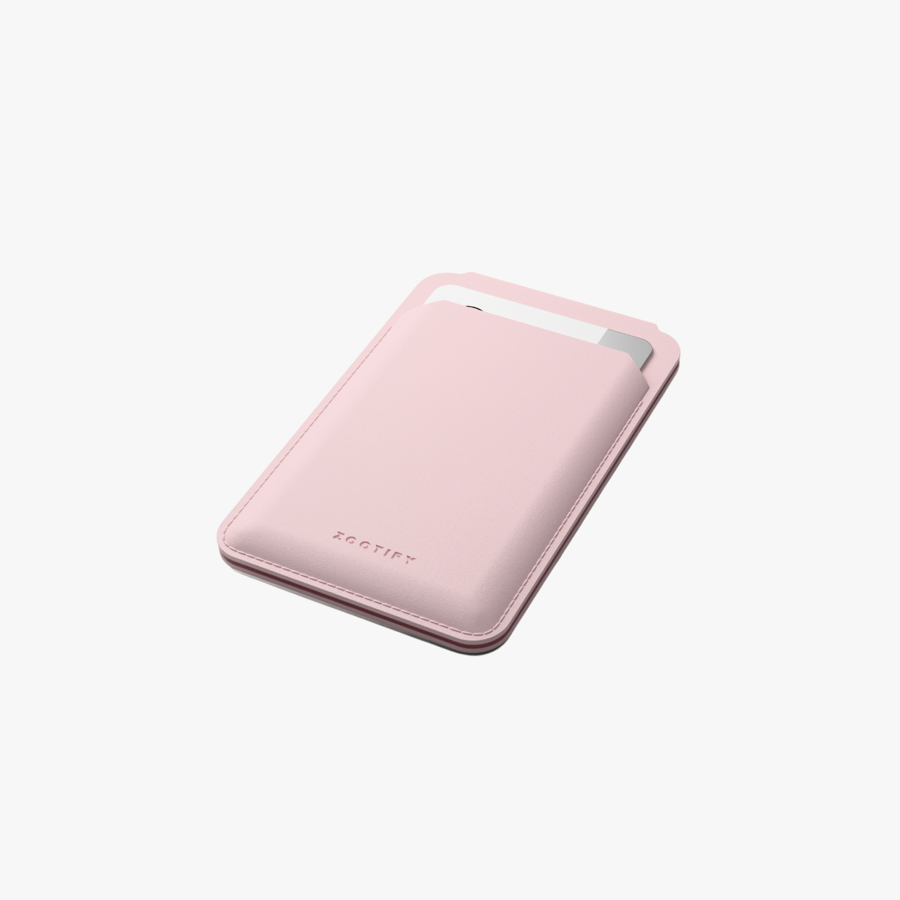 MagSafe Wallet – Pink Premium Leatherite Slim Card Holder with Stand