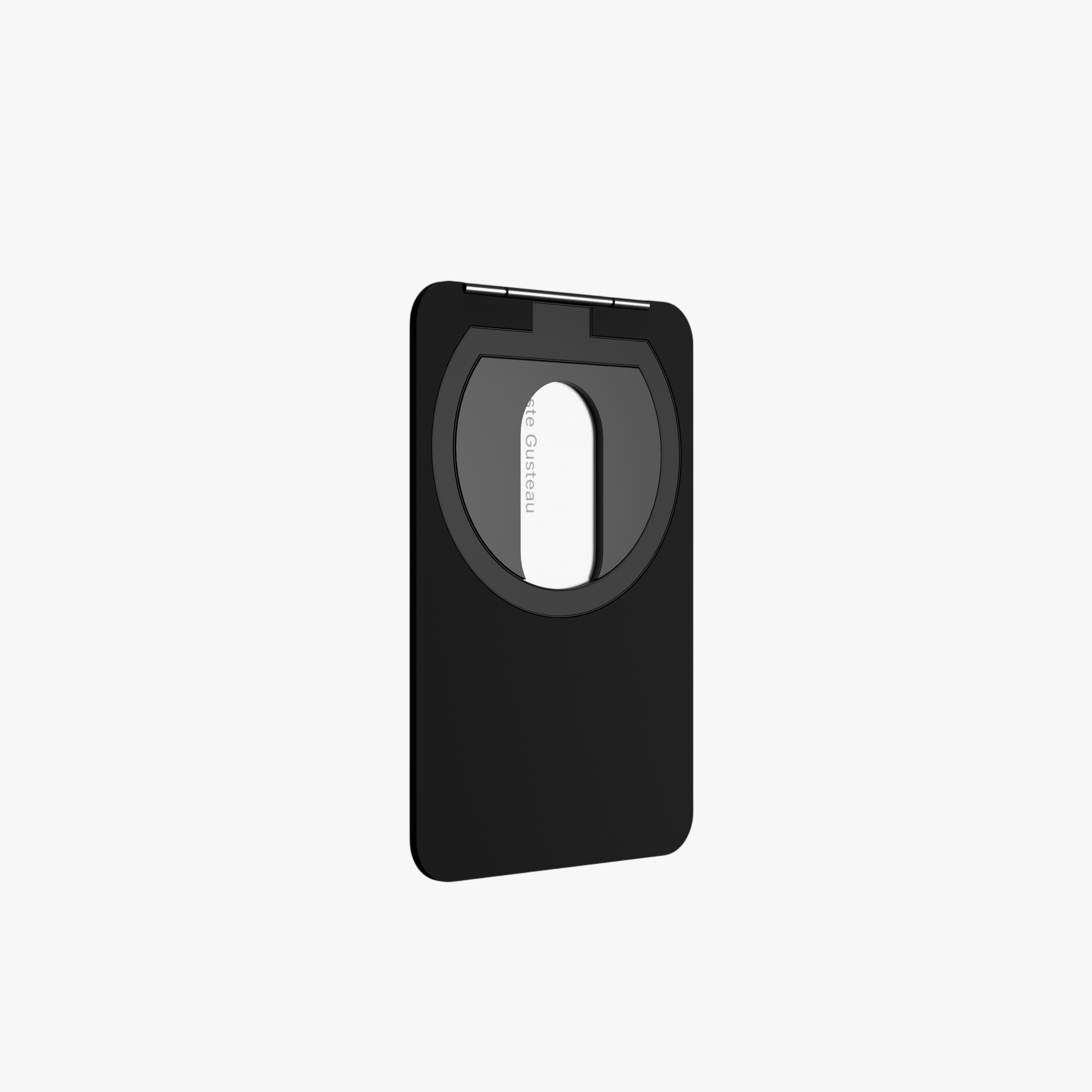 MagSafe Wallet – Black Premium Leatherite Slim Card Holder with Stand