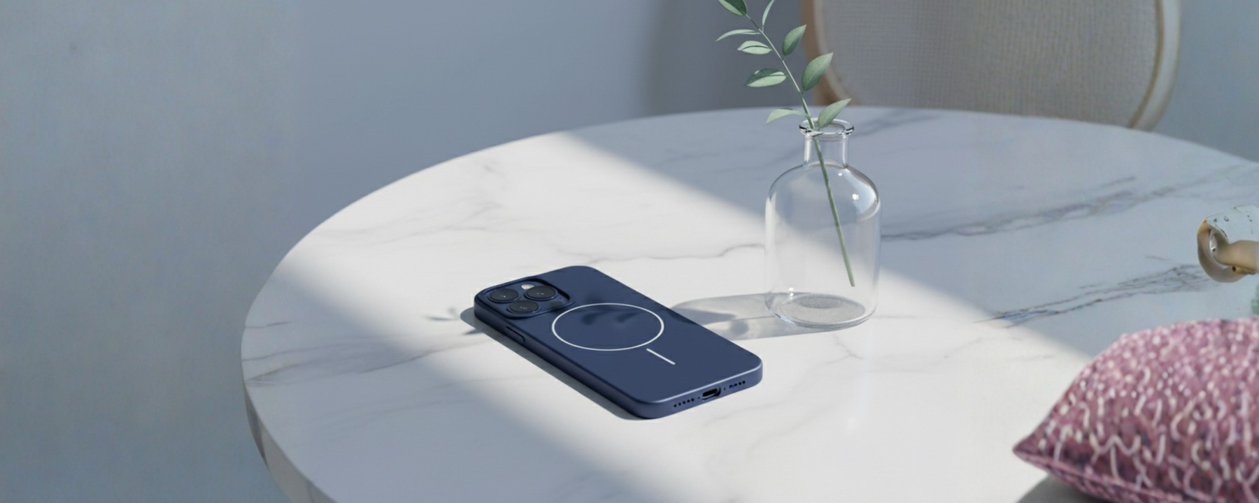 CamSafe – Blue Minimal phone case with Kickstand & LensGuard for iPhone 15 pro max banner 3