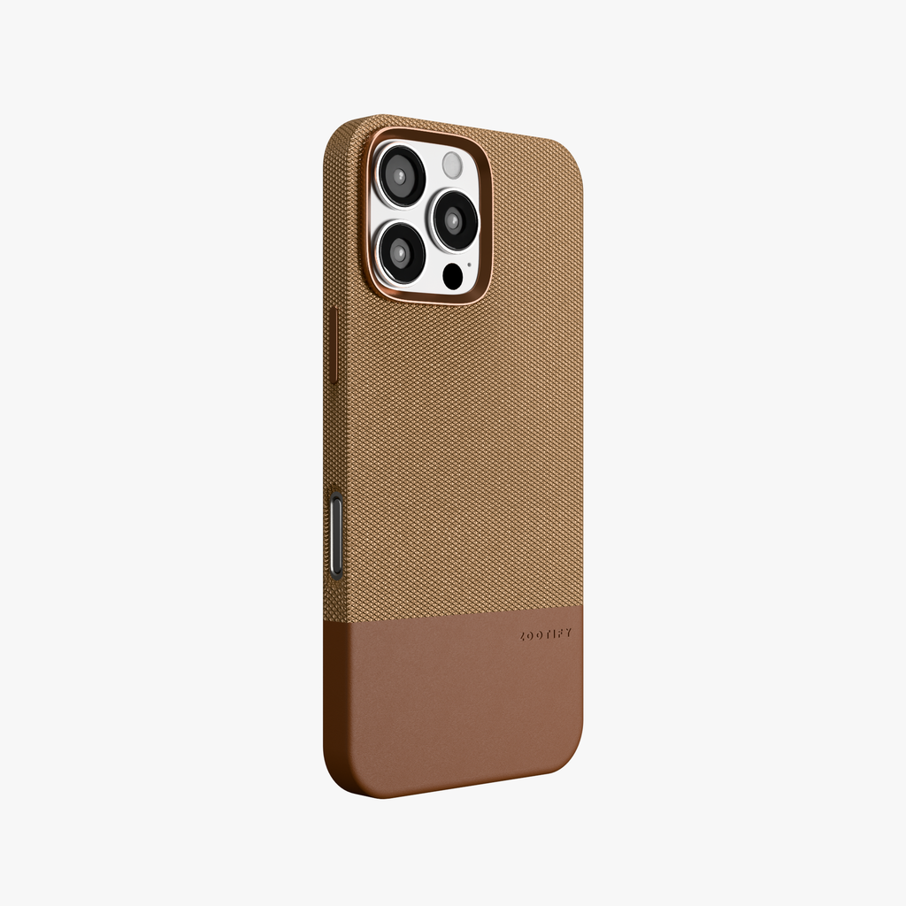 ForgeCraft – Brown Vintage Leather Grip Case for iPhone 16 pro