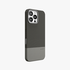 ForgeCraft – Titanium Gray Vintage Leather Grip Case for iPhone 16 pro