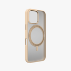 Orbit Grip –  Brown 360° Tactile O-Stand Clear transparent Case for iPhone 16 pro