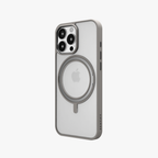 Orbit Grip –  Grey 360° Tactile O-Stand Clear transparent Case for iPhone 16 pro