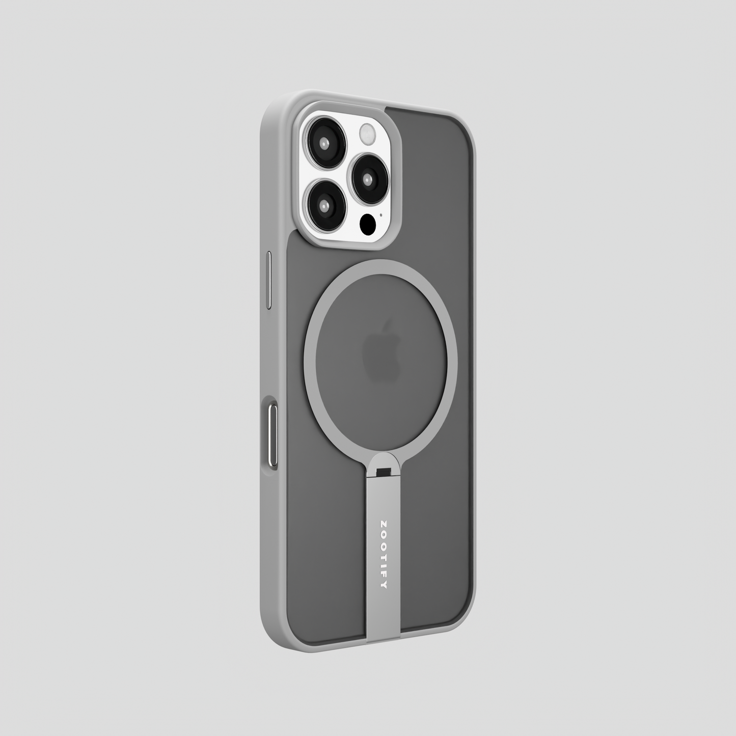 FroStand – Titanium Grey Matte MagSafe T-Stand Case for iPhone 16 pro