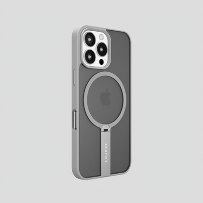 FroStand – Titanium Grey Matte MagSafe T-Stand Case for iPhone 16 pro