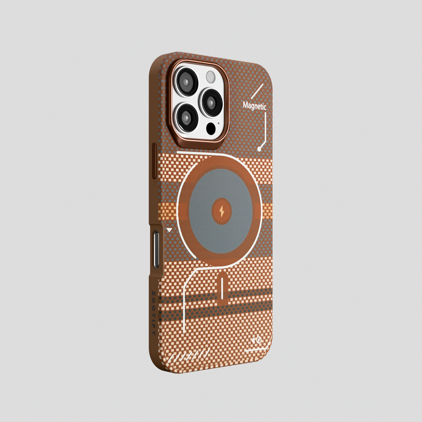 ArtiShell – Brown Detachable Layer Modular MagSafe Case for iPhone 16 pro