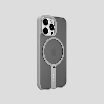 FroStand – Titanium Grey Matte MagSafe T-Stand Case for iPhone 15 pro
