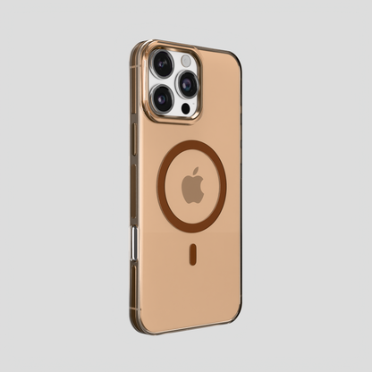 Crystal Flux – Desert Transparent Magnetic Case for iPhone 16 pro max